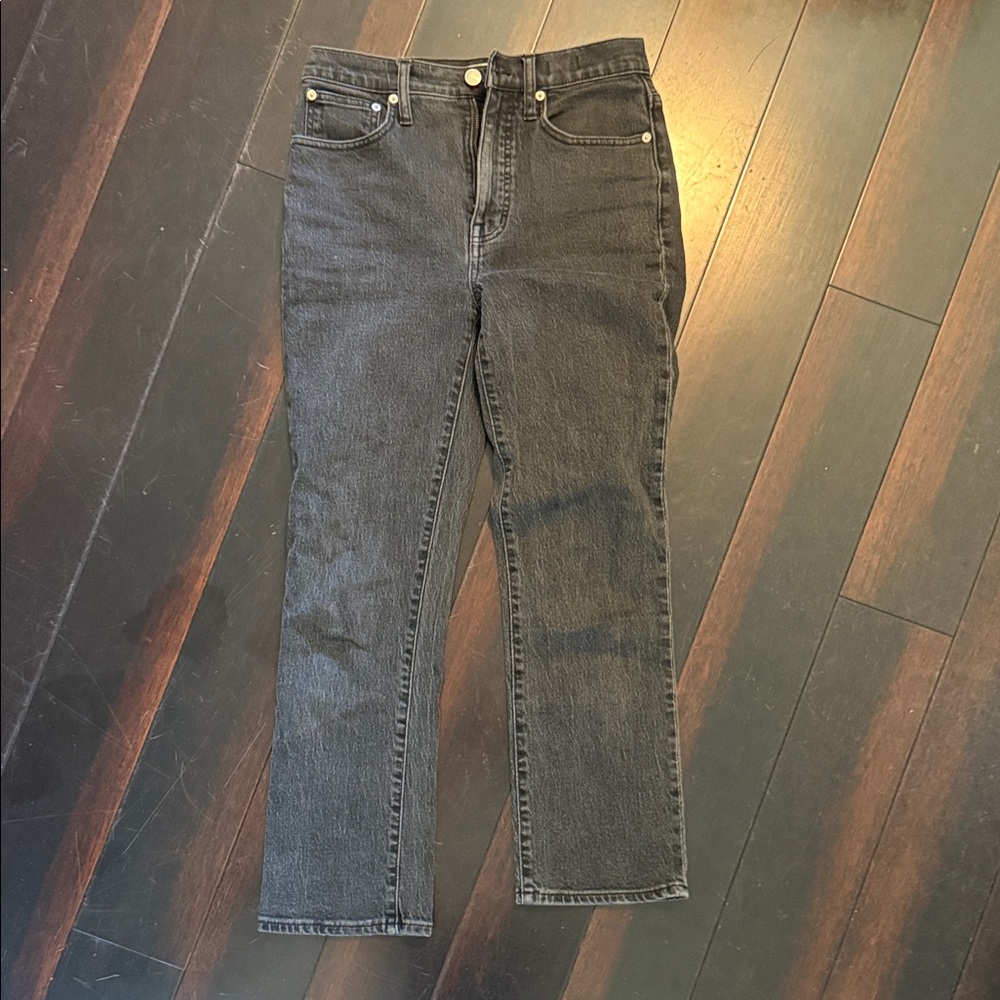 Madewell Women's Straight Leg Black Jeans